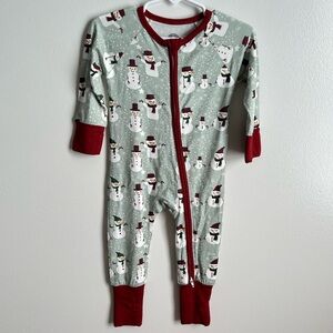 Emerson And Friends Bamboo Snowman Winter Zippy Sleeper